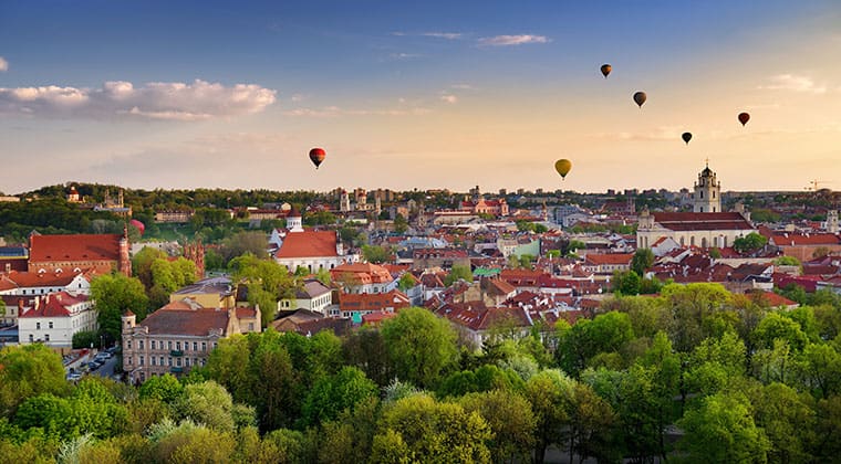 Blick auf die Altstadt von Vilnius, Litauen