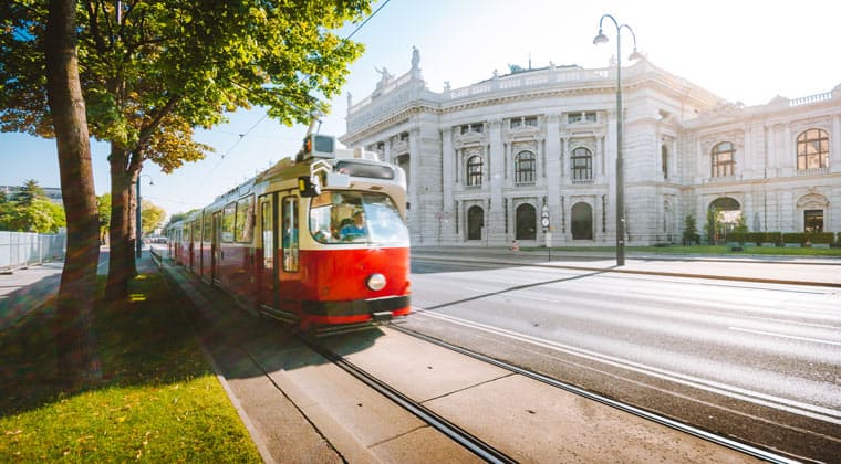 Eine Tram in Wien