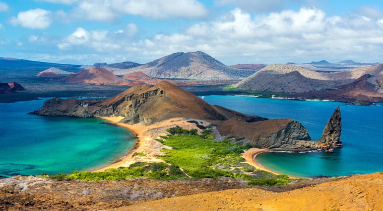 Atemberaubender Blick von der Insel Bartolomé, Galapagos Inseln