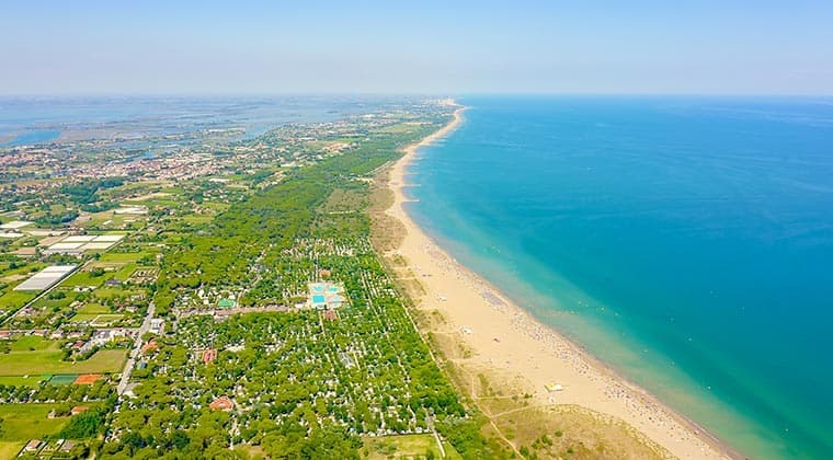 Italien Venetien Blick auf Treporti Strand