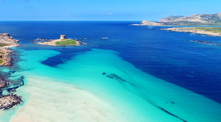 Schönste Strände Italien der La Pelosa auf Sardinien