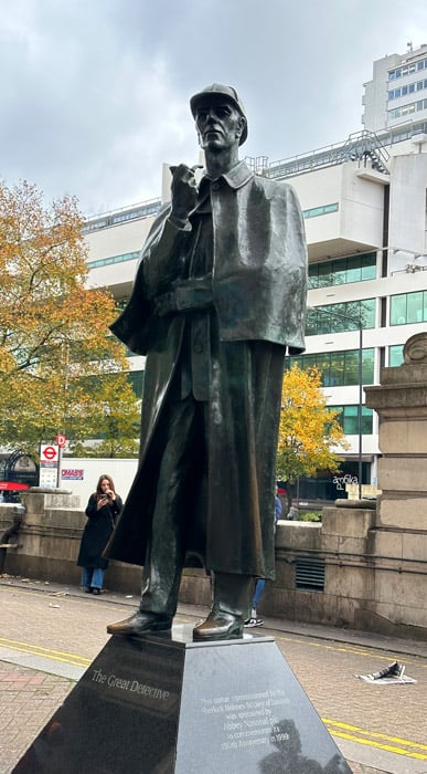 England, London, Sherlock Holmes Statue