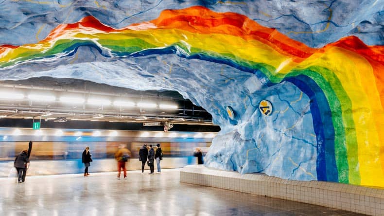 Kunst im Untergrund, Stockholm, Schweden