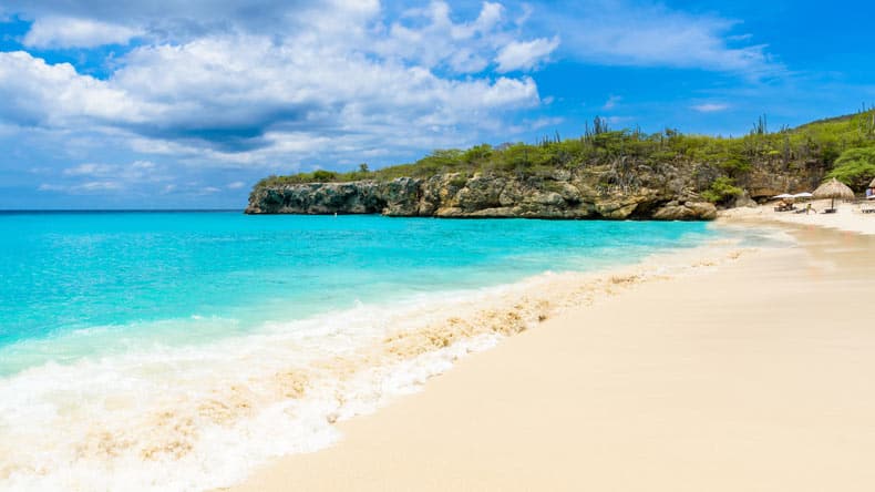Der bekannteste Strand von Curacao - Grote Knip.