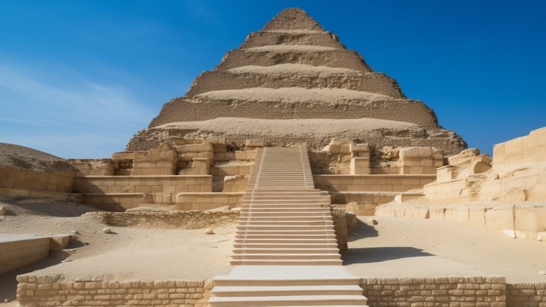 Blick auf die Djoser-Pyramide, Kairo, Ägypten.