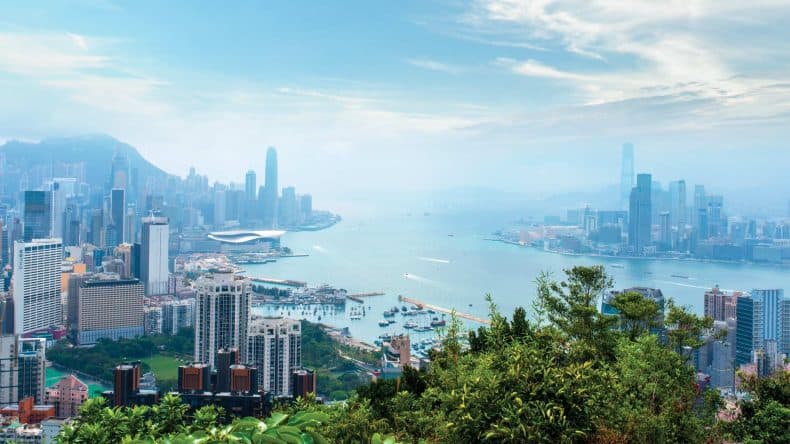 Blick auf Hongkong