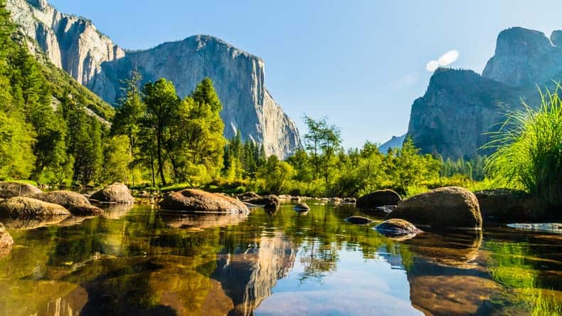 Blick auf den wunderschönen Yosemite Nationalpark, Kalifornien