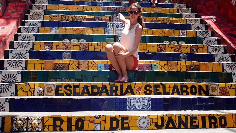 Die Escalera de Selarón in Santa Teresa