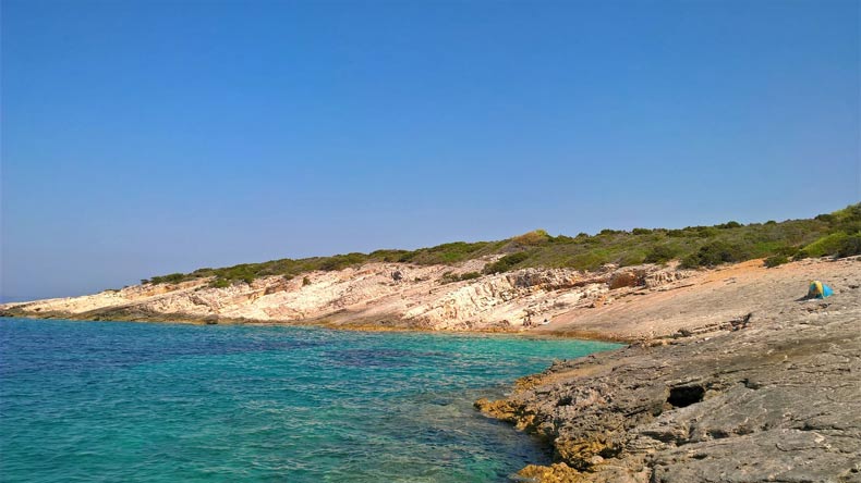 Der Rajska Plaza bei Lopar auf der Insel Rab