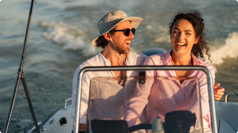 Romantischer Bootsausflug