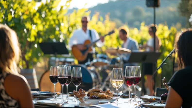 Weinfest am Gardasee mit Live-Musik, Italien