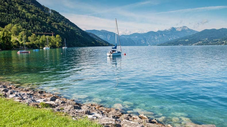 Boote auf dem Attersee