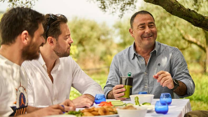 Essen mit griechischem Olivenöl