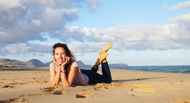 Am Strand von Porto Santo