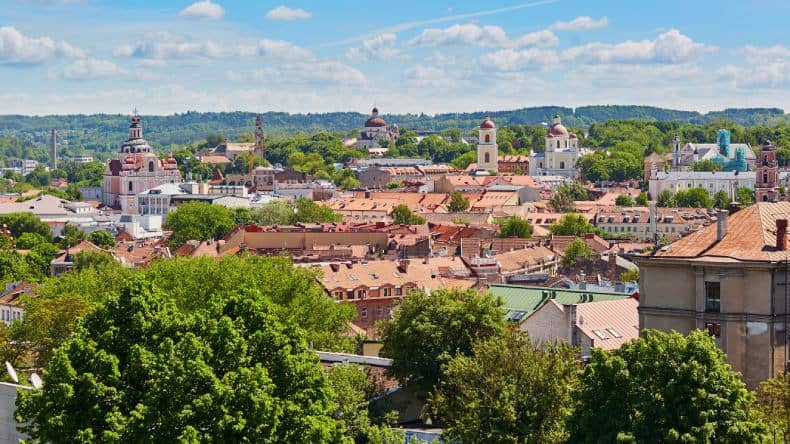 Die Altstadt von Vilnius in Litauen.
