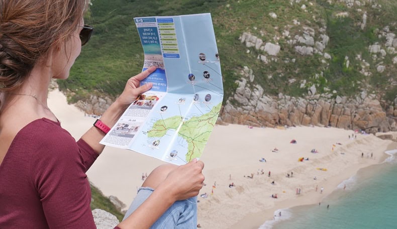 Porthcurno Beach in Cornwall