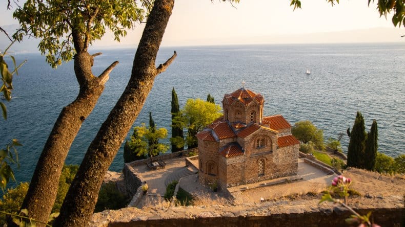 Kirche Sveti Jovan Kaneo am Ohridsee, Nordmazedonien