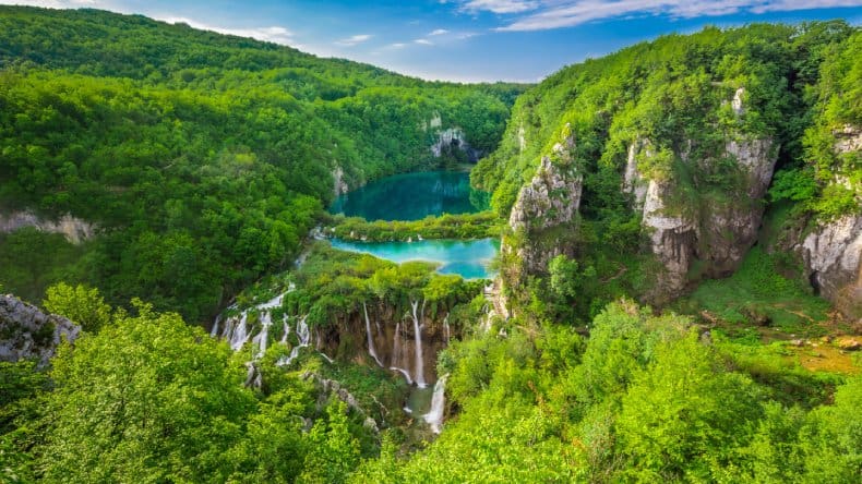 Plitvicer Seen in Kroatien, Wasser, Grün, Wasserfälle