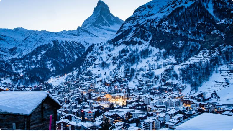 Blick auf das Matterhorn von Zermatt