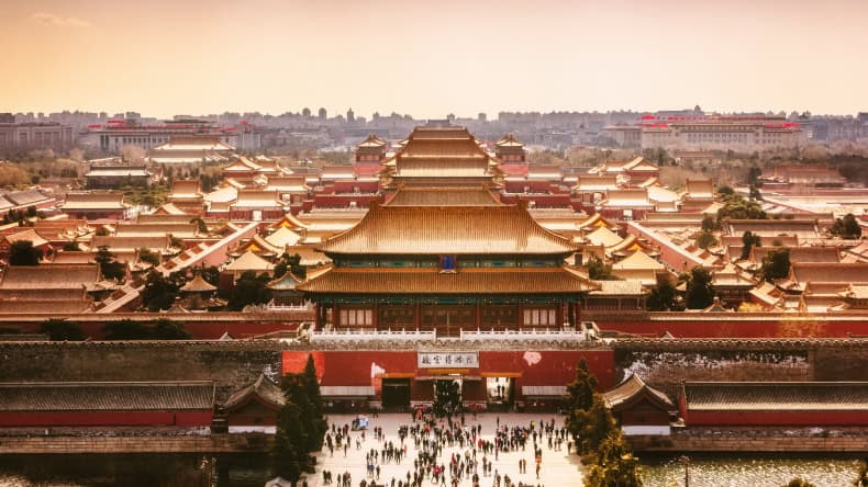 Blick auf Peking, China