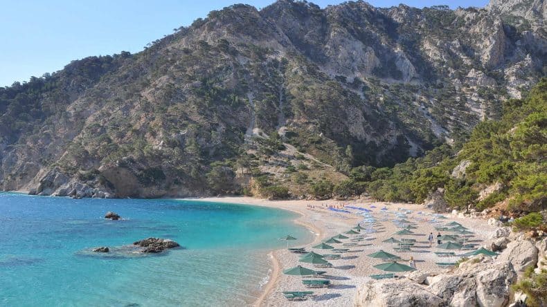 Die Bucht Paralia Apella, einer der schönsten Strände Karpathos