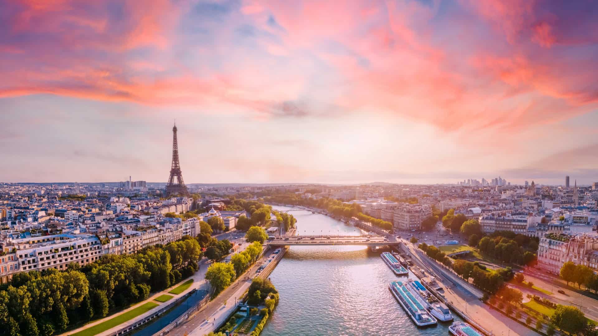 Blick auf Paris und den Eiffelturm