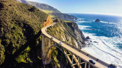 Bixby Creek Bridge, Highway 1 und Big Sur Küste Kaliforniens.