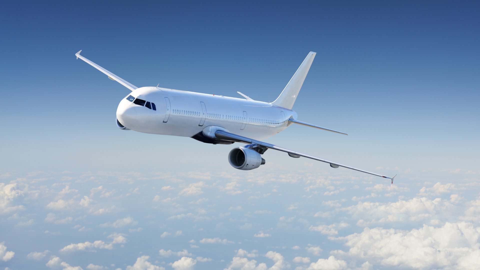 Flugzeug am Himmel