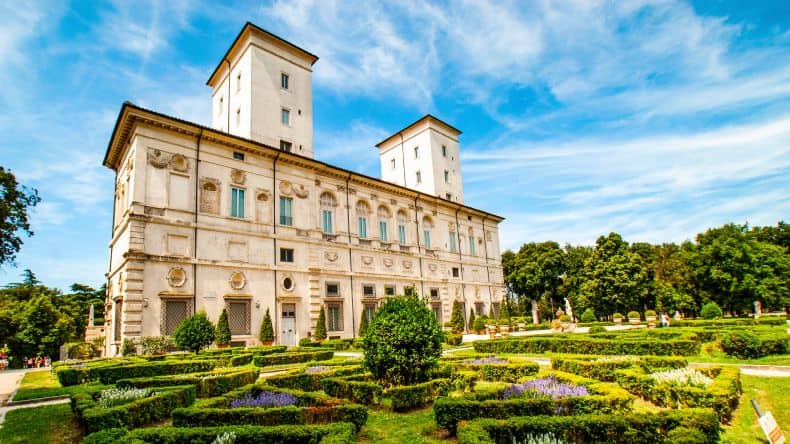 Das Museum Galleria Borghese im Stadtpark Villa Borghese, Rom, Italien