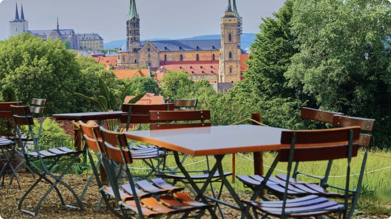 Biergarten mit Aussicht