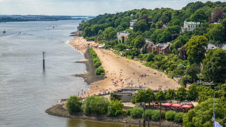 Der Elbstrand in Övelgönne