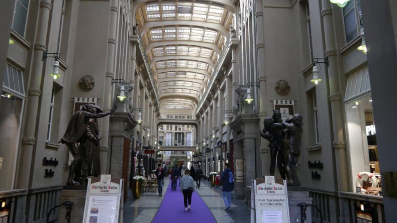 Blick in die Mädler-Passage, Leipzig, Deutschland
