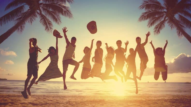 Teenager am Strand