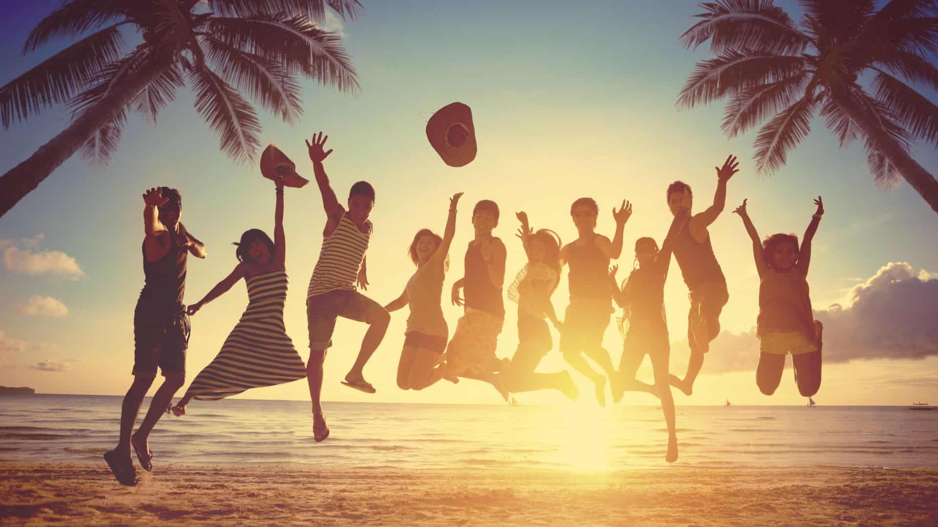 Teenager am Strand