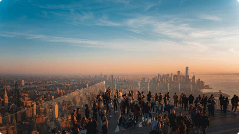 New York bei Sonnenuntergang