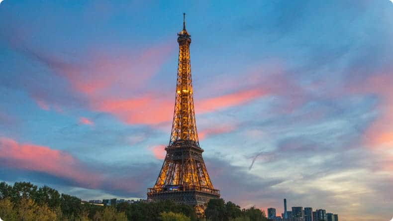 Paris bei Sonnenuntergang