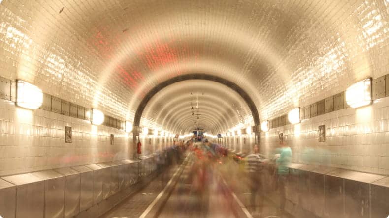 Unterground-Tunnel in Hamburg