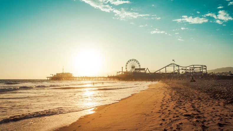Santa Monica Pier, Strand, Meer