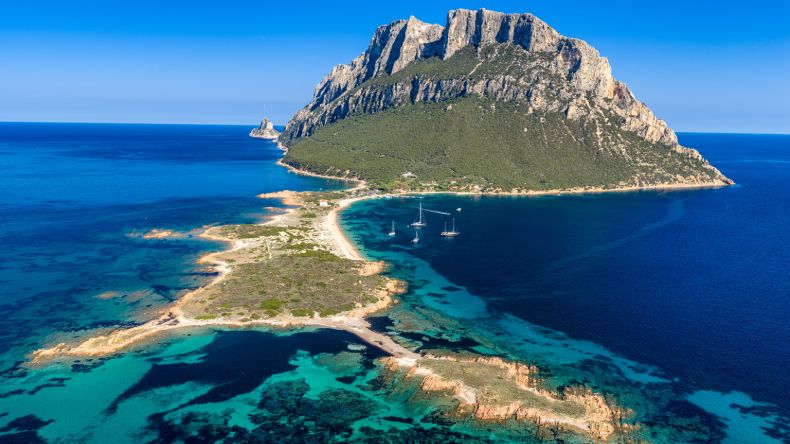 Tavolara Berg auf Sardinien
