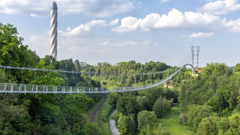 Hängebrücke in Deutschland: Neckarline in Rottweil