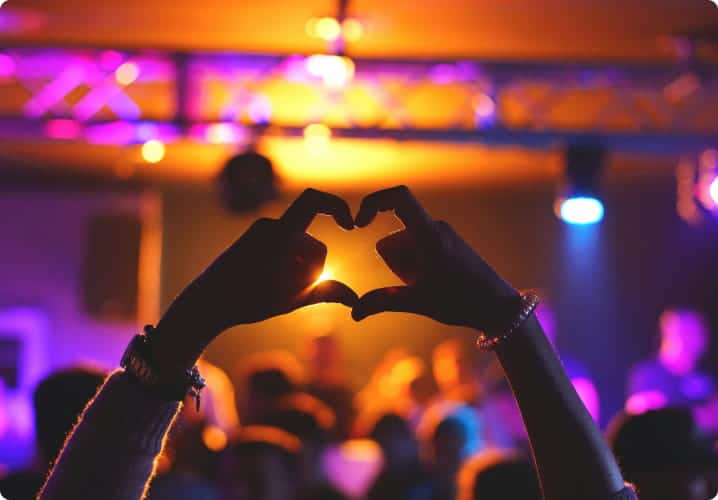 tui musik event herz hand