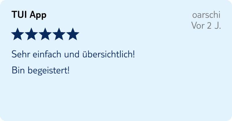 tui grafik bewertung app